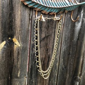 Gold chained necklace